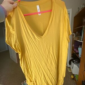 Latched Mama Yellow V-Neck Nursing Top